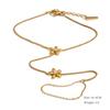 Yhpup Trendy Stainless Steel Zircon Beads Back of Hand Chain Finger Bracelet Fashion Chic Sexy Jewelry Waterproof Wholesale Gift
