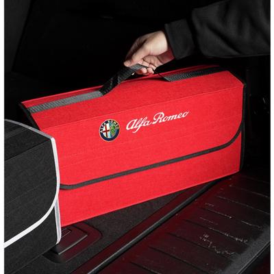 Auto Filzstoff Aufbewahrungstasche Faltbare Organizerbox Kofferraum Werkzeugkasten Für 156 159 147 4C 8C 166 Giulia Giulietta Stelvio