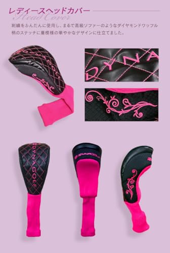 Dyna Golf Ultra High Repulsion Dynamics Femina Prestige Driver with Premier Light Lady Shaft, 13.5° L, and Golf Pride 25g Grip