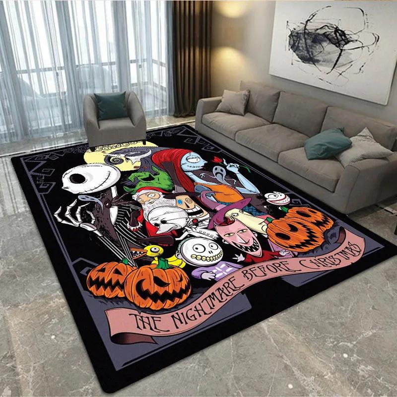 Halloween The Nightmare Before Christmas Teppich Wohnzimmer Schlafzimmer Teppich Rutschfester Teppich Zuhause Schlafzimmer Dekoration Geburtstagsgeschenk