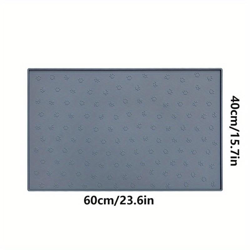 

Непромокаемый силиконовый коврик для миски для домашних животных, нескользящий коврик для кормления собак среднего и малого размера, коврик для собак и кошек Grey Footprint M