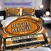1PC Music, Guitar Theme Bedding Quilt Set Quilt Cover Pillowcase Home Decoration Birthday Gift (1 * Duvet Cover + 2 * Pillowcase, Without Core)