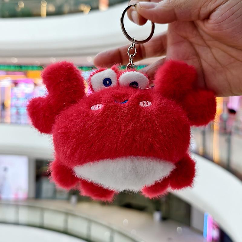 Adorable Crab & Lobster Plush Keychain Charm