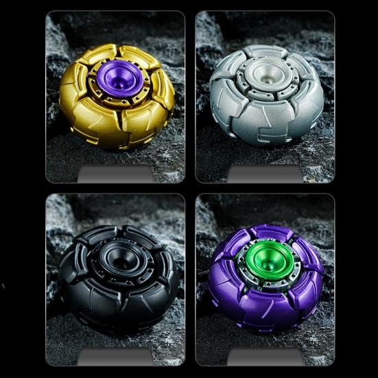 Spinner Fidget Toy Stress Anxiety Relief Portable Kids Teens Adults Aluminum Alloy Transformable Fingertip Spinning Top Gyro Sensory Toy Birthday