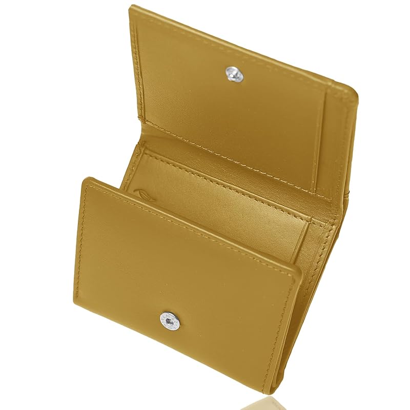 

[mieno] wallet mini wallet compact men s ladies [Selected genuine leather x tri-fold x compact] (mustard)