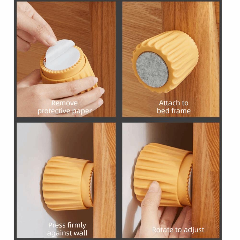 Adjustable Bed Stabilizer Retractable Wall Protective Pad Headboard Wall Stopper  Office Use