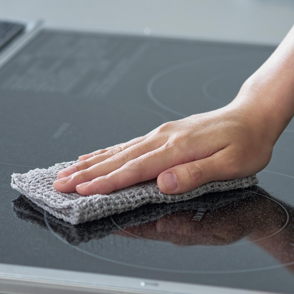 h concept ash tag Daifukin DH-090-GY1 Heavyweight 100% Cotton Dishcloth, Quick-Drying, Scrape-Away, 340 x 170mm, Made in Japan