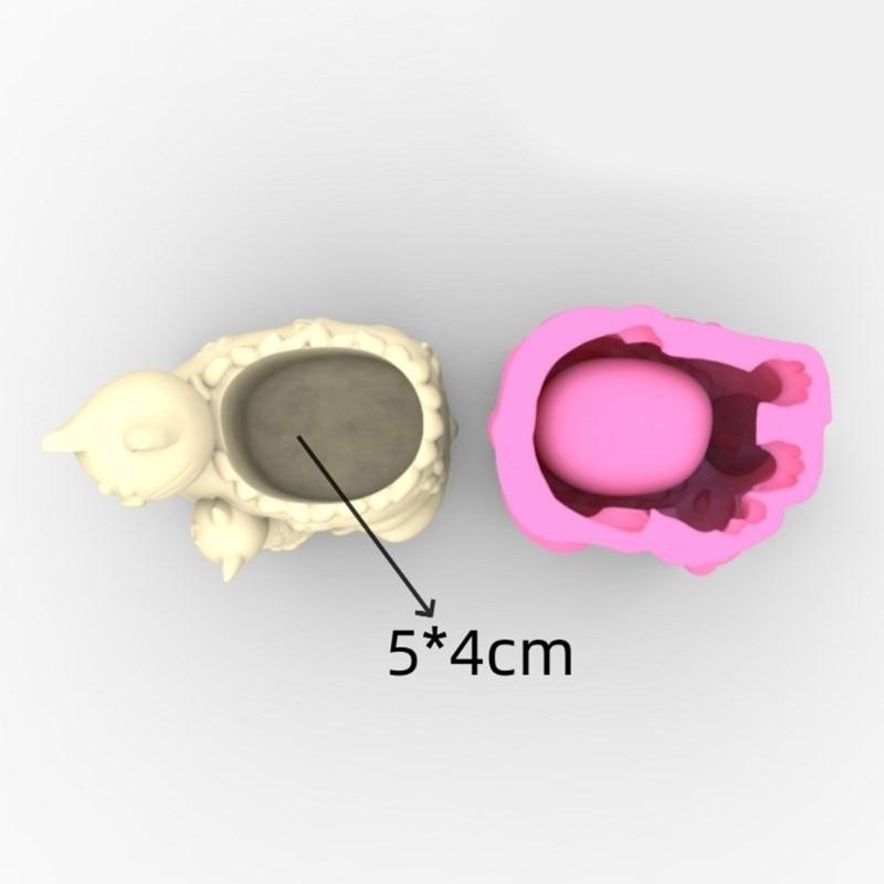 Succulent Planter Silicone Molds Cat Flower Pots Epoxy Resin Mould for DIY Candle Holder Pen Holder Vase Mold Home Decor