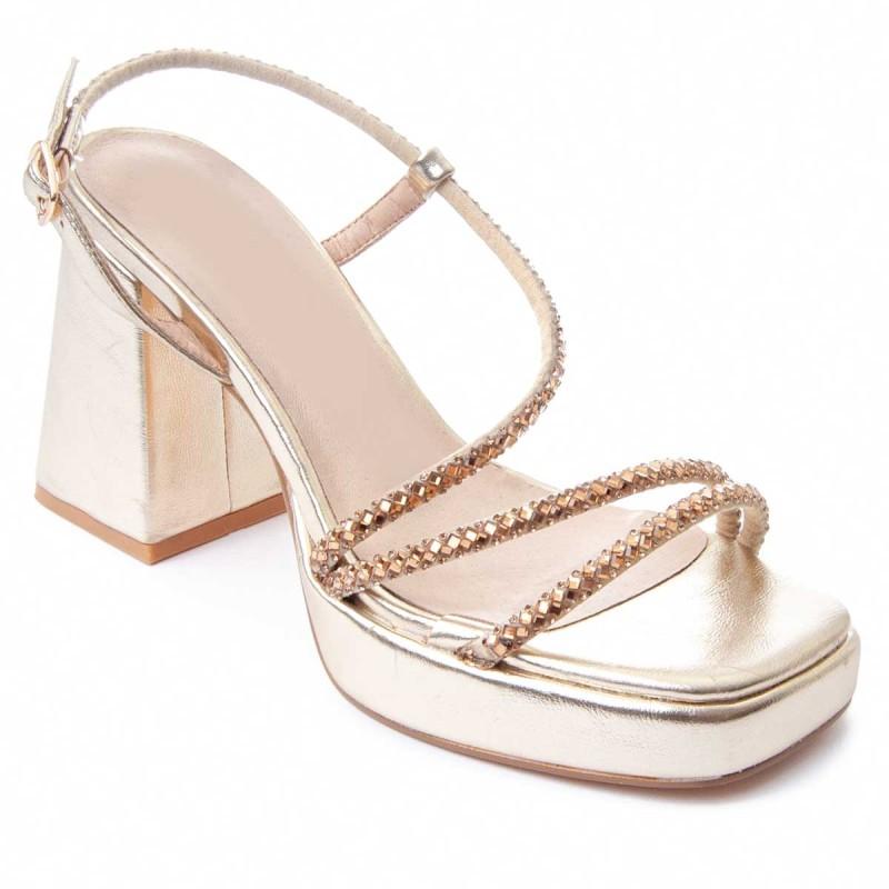 Sandalia De Tacón Para Mujer.  Montevita  Festsand5  88521