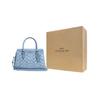 Coach Darcie 26 Classic Monogram Zip Closure Canvas And Leather Tote Shoulder Crossbody Bag Medium Women Bags Cornflower-Blue CH859-SVM6A