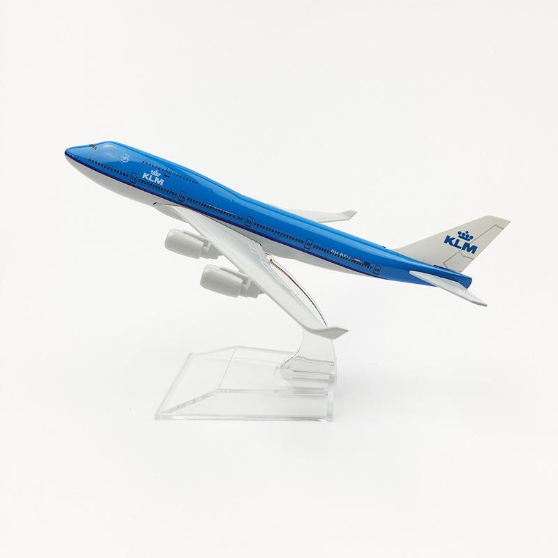 KLM B747 Legierung Flugzeug Flugzeug 16cm 1/400 Maßstab Luftfahrt 747 Flugzeugmodell Spielzeug Dekoration Kinder Sammlung Geschenke