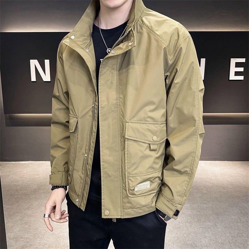 

Men s 2025 Spring/Autumn Versatile Trendy Casual Stand-Up Collar Lightweight Jacket Default Option