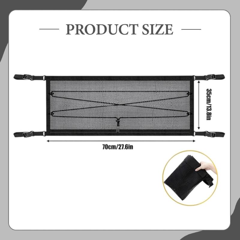 Sturdy Polyester Cargo Net For Camping Trolleys Easy Installation Zippers Access And Secure Storage Solution