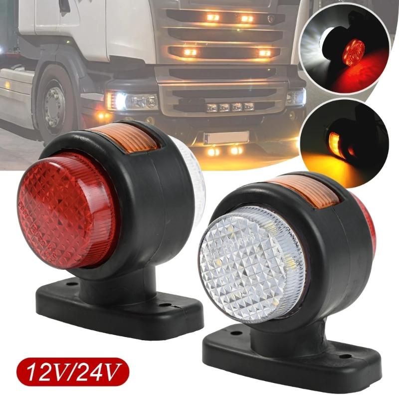12V 24V Truck Side Marker Light Rear Brake Lights Replacement Side Marker Indicator Lamps Turn Signal Clearance Light