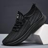 Men's shoes 2025 summer hollow breathable sandals mesh sports leisure non-slip running large mesh lazy tide shoes men