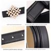 Female Leather Belt With Water Drilled Embellishments For Casual Wear And Dresses