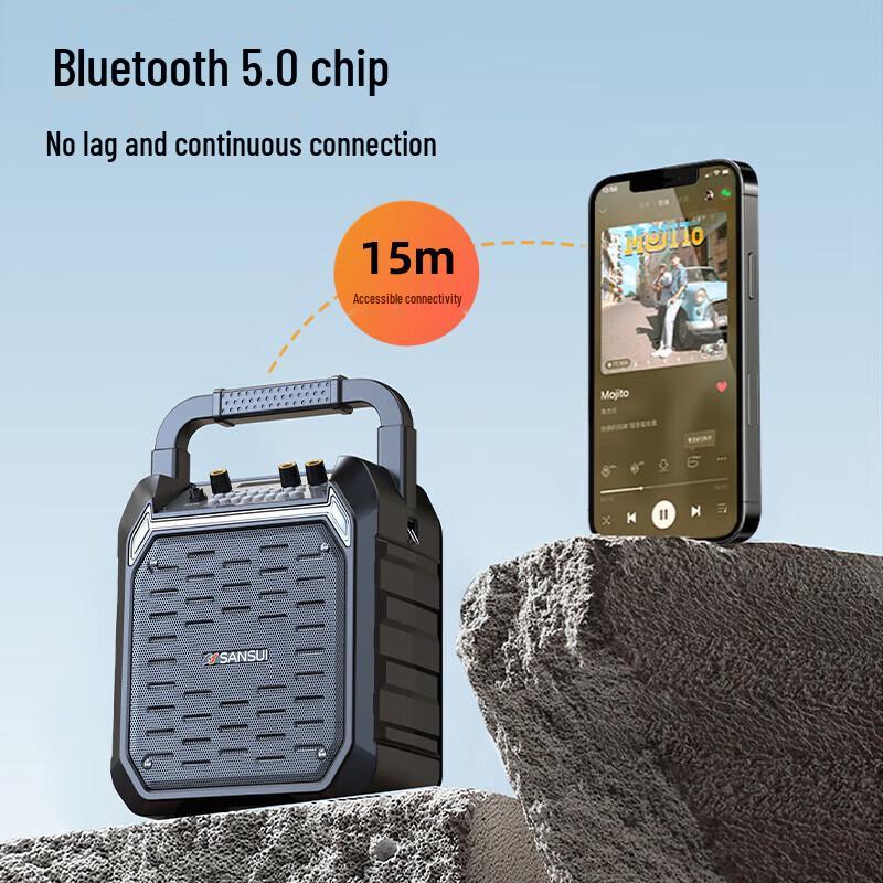 SANSUI G50 Portable Karaoke Speaker CN plug (adapter included)