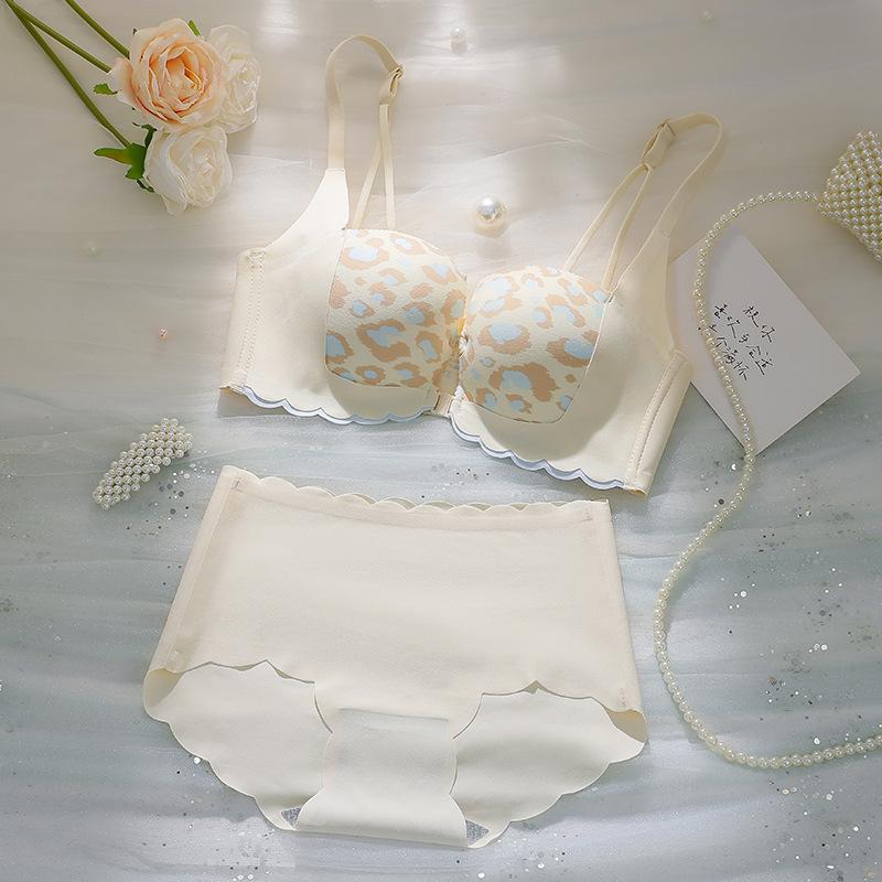 Front Buckle Beautiful Back Underwear Women's Small Breasts Show Large Gathering Anti-sagging No Steel Ring Sexy Non-marking Pull Adjustment Bra Cover