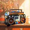 554PCS Color Radio Building Blocks Retro Miniature Appliance Assembly Retro Radio Blocks Radio Model Cassette Deck Vintage Radio Model Retro Appliance