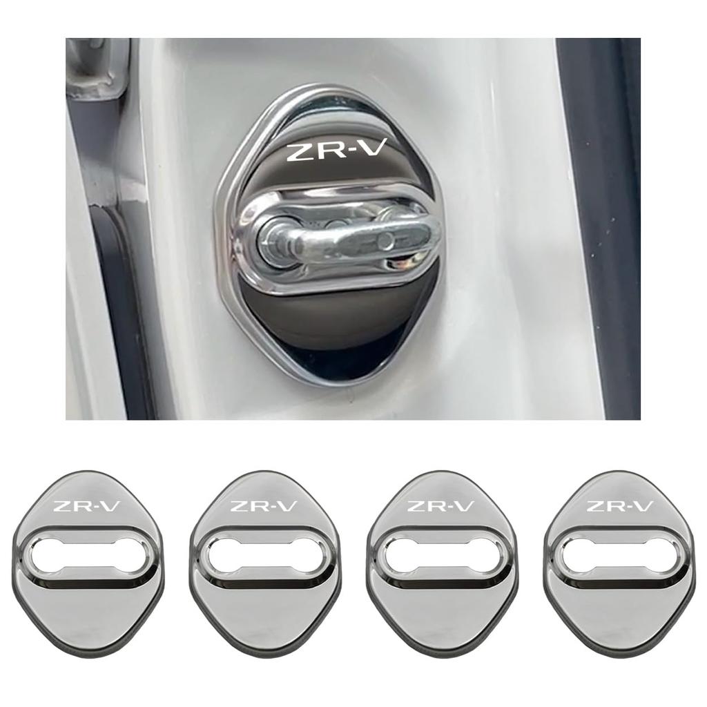 Haoshilianfa Door Striker Covers for New RZ3 RZ4 RZ5 RZ6 RZ Series 2023 Stainless Steel Door Lock Easy Set of 4 Honda's ZR-V/ZR-V (April Onwards),