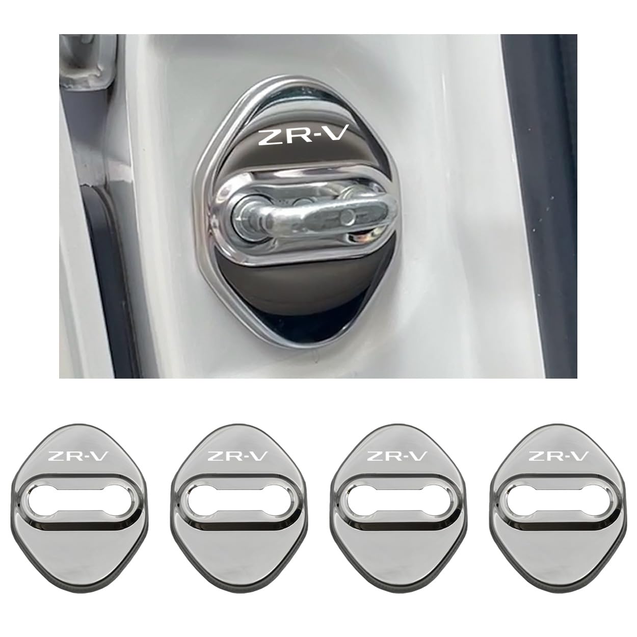 

Накладки на дверные скобы Haoshilianfa для New RZ3 RZ4 RZ5 RZ6 серии RZ 2023 из нержавеющей стали, легко устанавливаемый комплект из 4 штук для Honda s ZR-V/ZR-V (Апрель и далее),