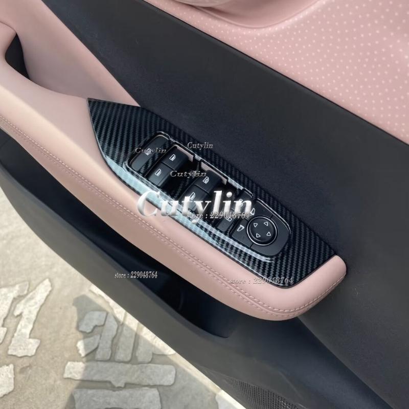For BYD Dolphin Mini Seagull Dolphin Surf 2024-2026 Car Door Armrest Panel Window Lift Switch Button Cover Trim ABS Accessories
