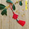 Wooden Tassel Keychain Ornament for Spring Festival - Car Hanging Decoration for Wealth & Prosperity