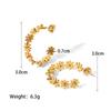  Stainless Steel Metal Flower Stud Earrings Rust Proof 18K Gold PVD Plated Prevent Allergy Trendy Attractive Jewelry Accesso