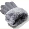 Women'S Winter Thick Plush Gloves Fashion Warm Imitation Cashmere Outdoor Guantes Lady Touchscreen Driving Cycling Mittens
