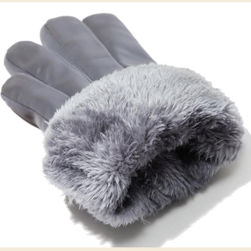 Women'S Winter Thick Plush Gloves Fashion Warm Imitation Cashmere Outdoor Guantes Lady Touchscreen Driving Cycling Mittens