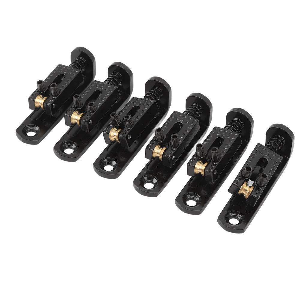 6Pcs Guitar Bridge Saddle Metal Height Adjustable 3 4 5 6 7 String Electric Guitar Bridge Saddle for Cigar Box Banjo