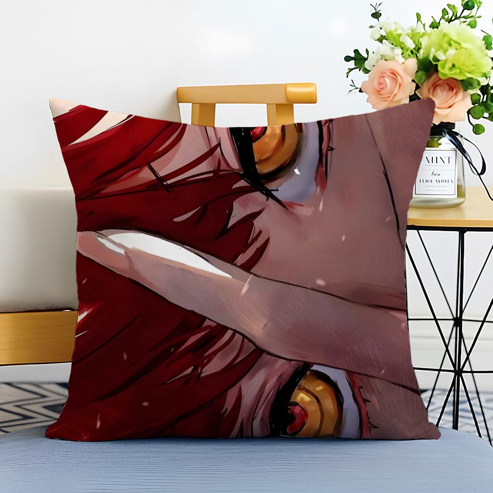 CChainsaw Man Cushion Cover Washable Linen Pillowcase Soft for Sofa Bed Cozy Home Room Decor