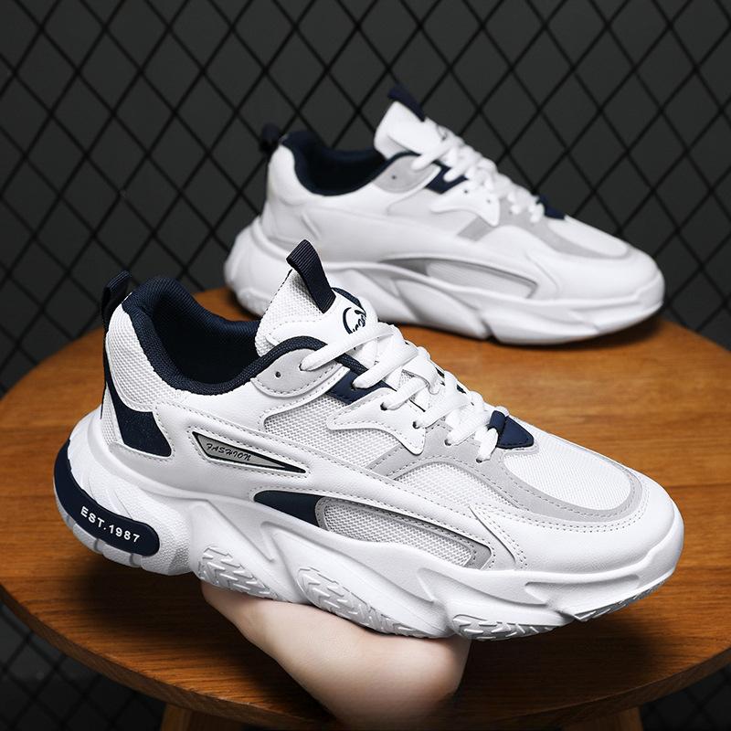 Breathable Mesh Men's Trendy Versatile Thick Soled Sneakers for Casual Running