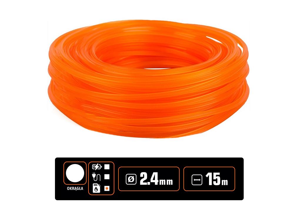 Żyłka Tnąca Do Podkaszarek / Okrągła / 2.4 Mm / 15 M / Teger