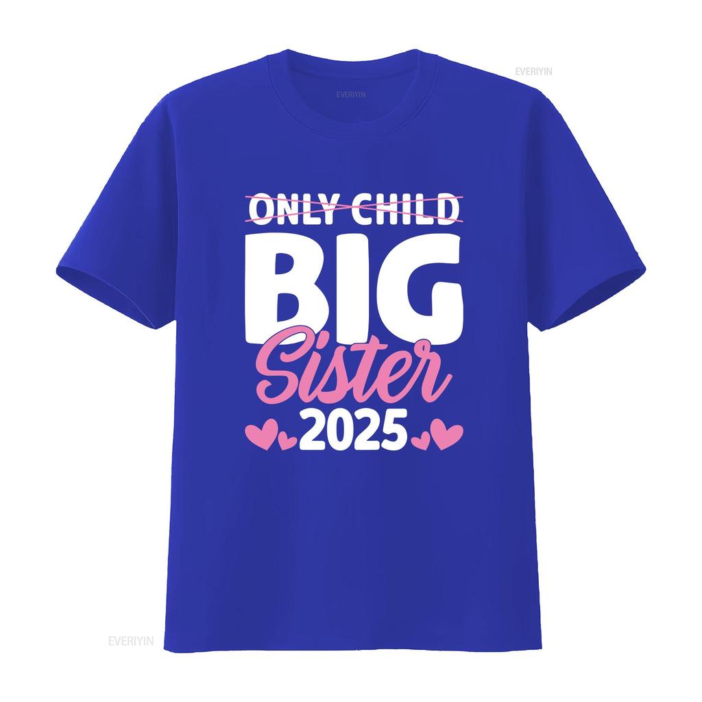 Kids Only Child Big Sister 2025 Promoted To T Shirt vintage Washed designer clothes streetwear Versatile fashion Slightly