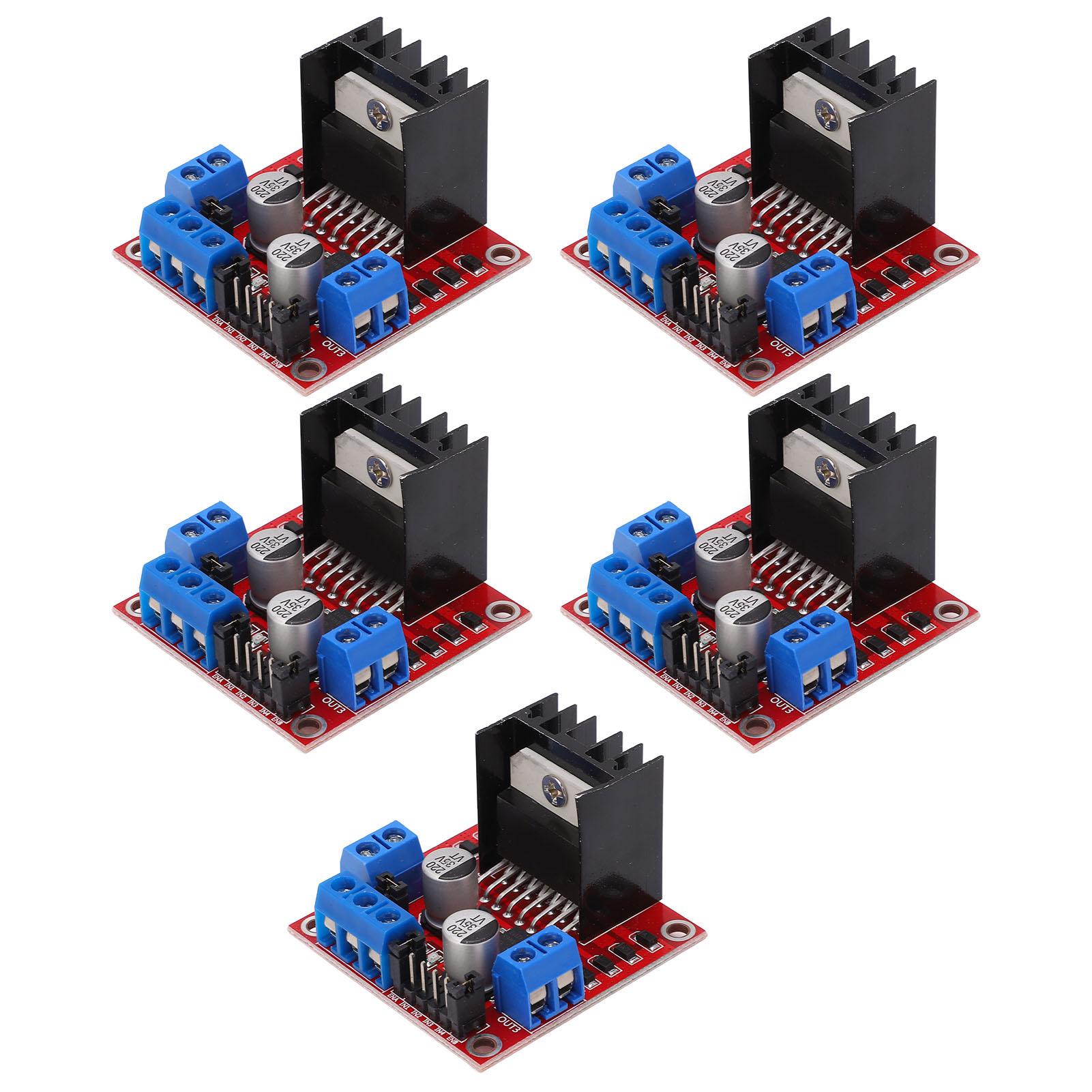 

5Pcs Motor Driver Module Drive Controller Dual H Bridge Board L298N for Step Stepper Motors