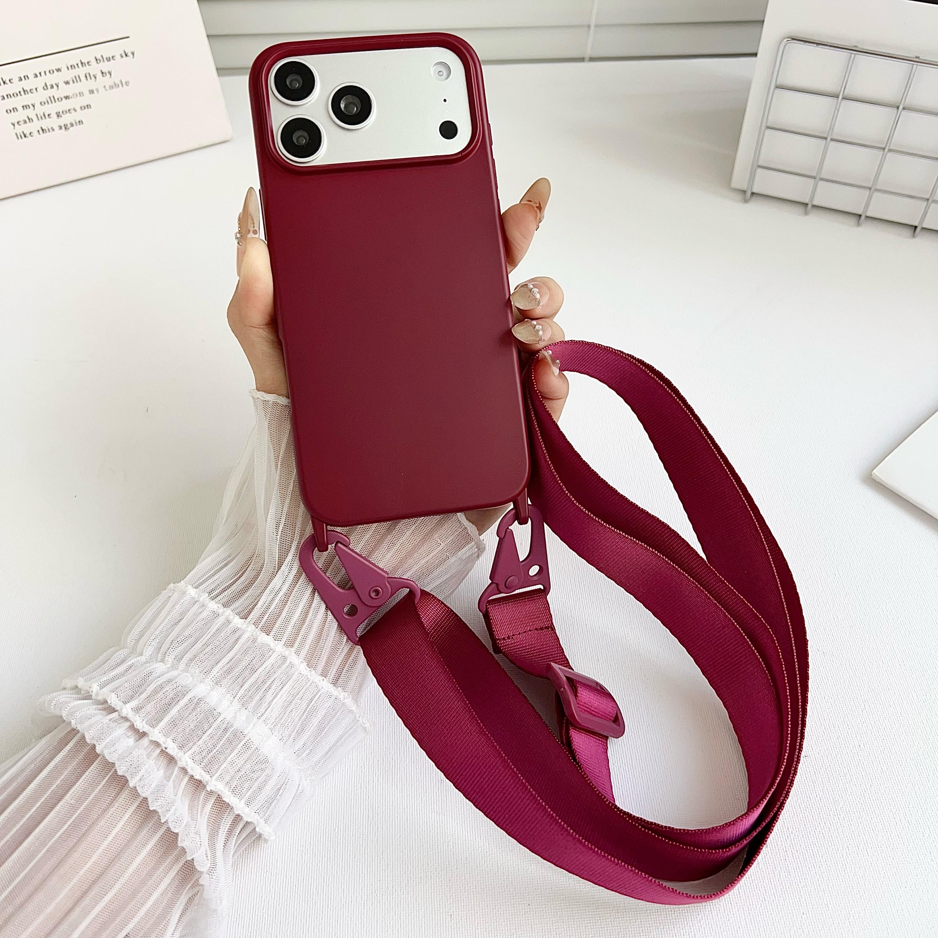 

Crossbody Lanyard Matte Silicone Soft Case For iPhone 17 Pro Max 16 12 11 15 Pro 13 14 Plus Necklace Strap Shockproof Cover iPhone17 Pro