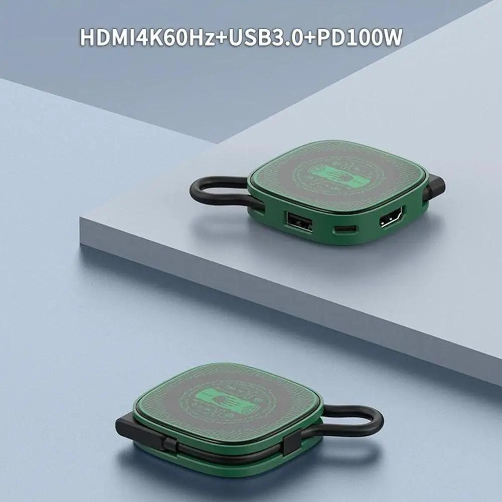 2nd Type C Docking Station 3 in 1 For Switch 2 4k 60Hz USB 3.0 5Gbps PD-100W