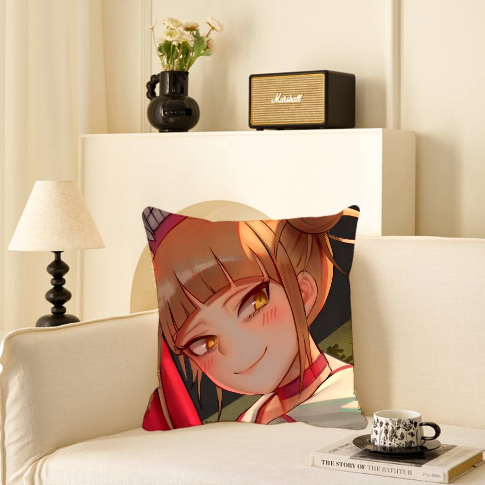 Anime My Hero Academia Himiko Toga Pillow Case Square Pillow Bedroom Sofa Leisure Comfort Cushion Car Home Decoration