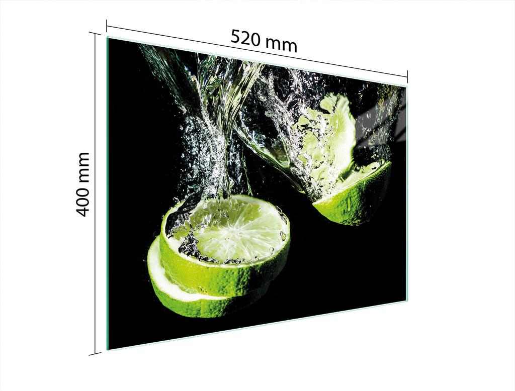 SZKLANA DESKA DO KROJENIA 52x40 LIMONKA