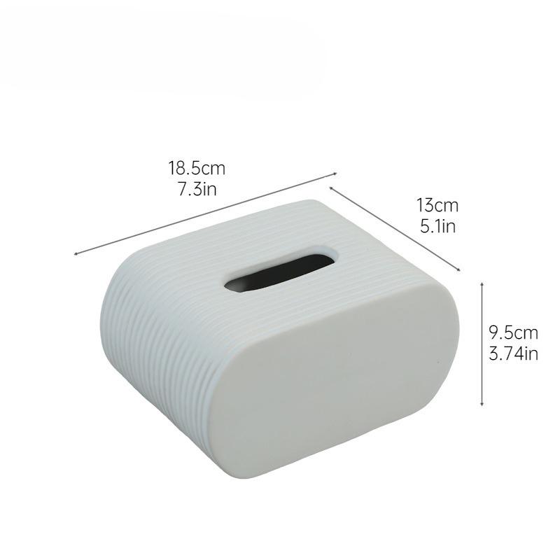 Ins Creative Tissue Box Ceramic Home Decor Black White Cream Style Living Room Tabletop