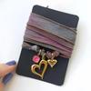 Niche Steel Heart Necklace & Shell Pendant with Platform Heel & Narrow Silk Scarf