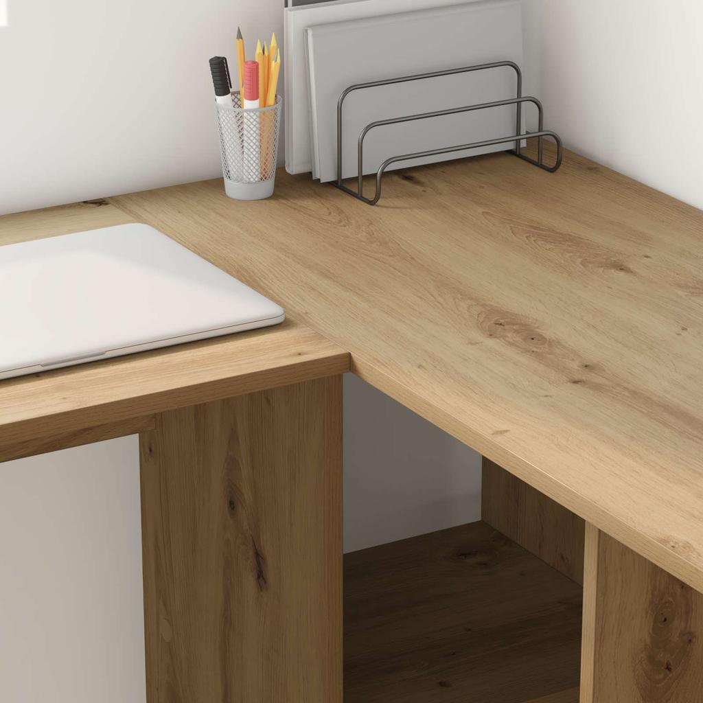 Artisan Oak Desk 142 x 102 x 73 cm Engineered Wood