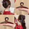 Encore Red Shark Clip Elegant French Back Head Hair Claw Minimalist Half Tie Hair Clip Fashion Hair Accessories