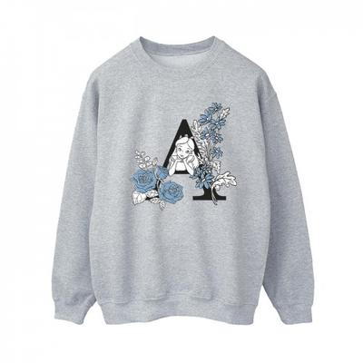 Womens/Ladies Alice In Wonderland Letter A Sweatshirt
