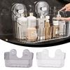 Transparent Suction Cup Shower Rack Punch-Free Bathroom Organizer Shelf  Bathroom Supplies