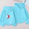 Children's Zipper Style Basketball Sweatshirt Fashion Idol star Coat Boys Girls 3-12 Yrs Hoodies Sports Casual Cardigan Clothing
