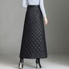 Thickened Warm Mid-length Down Cotton Skirt Double-breasted Autumn and Winter One-piece Skirt A-line Hip Skirt