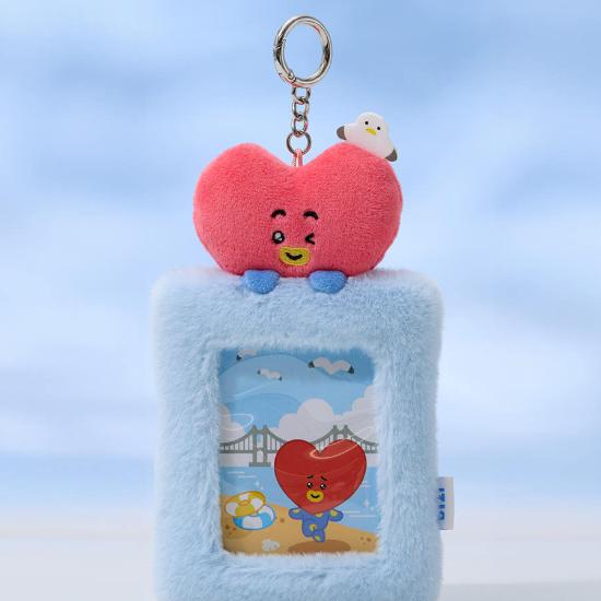 BT21 Plush Photo Card Holder Key Ring Busan Edition