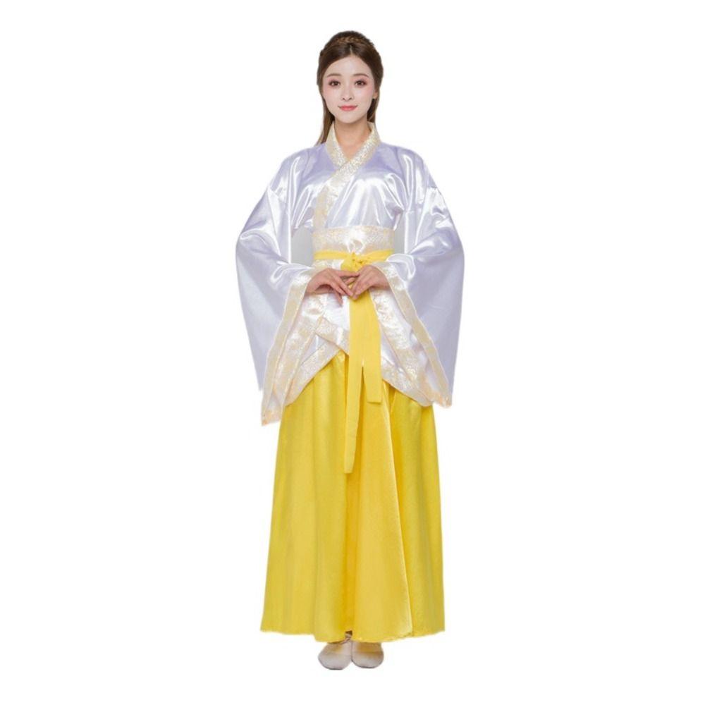 Traditional Chinese Ancient Dress Flower Embroidery Chinese Costume Chinese Hanfu Skirt  Girls